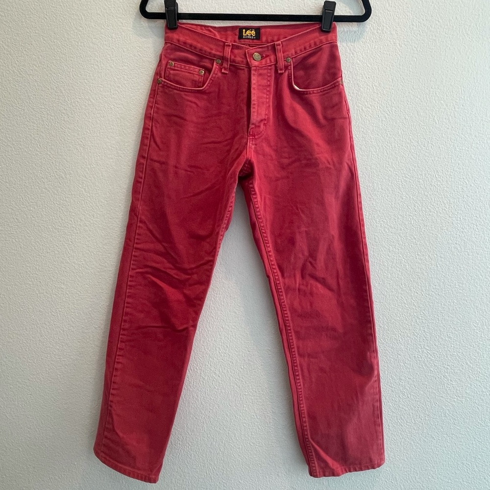 Vintage Lee’s Riders red/pink denim jeans size 24